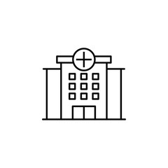 healthcare, hospital, medical line icon on white background