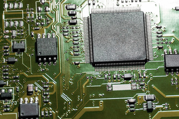 A close-up microchip