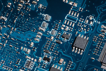 A close-up microchip