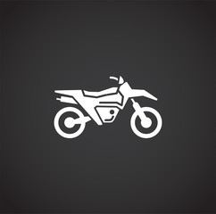 Fototapeta premium Motorcycle related icon on background for graphic and web design. Creative illustration concept symbol for web or mobile app
