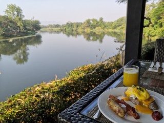 Breakfast by the river Kwai
