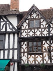 Fototapeta na wymiar a decorative timbered house from the tudor era in England, uk