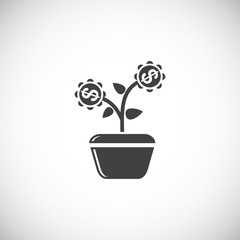 Investment related icon on background for graphic and web design. Creative illustration concept symbol for web or mobile app