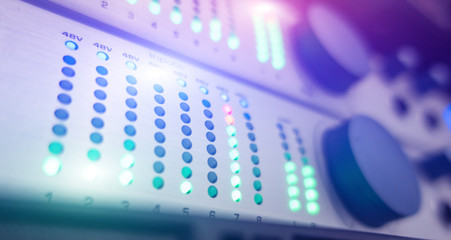 Audio Equipment. Technology concept data center. 