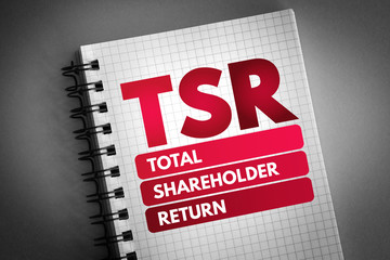 TSR - Total Shareholder Return acronym, business concept background