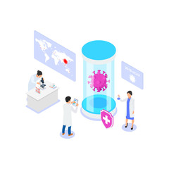Coronavirus Vaccine Development 2019-nCoV. Coronavirus outbreak in China and spread around the world. Pandemic threat.