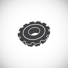 Gear icon on background for graphic and web design. Creative illustration concept symbol for web or mobile app