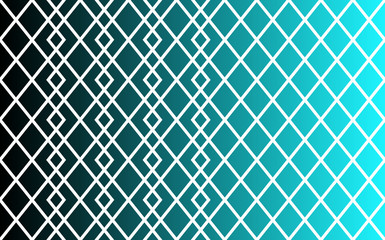 Abstract Geometric pattern with lines and stripes, white seamless  rectangle. Turquoise and white texture.