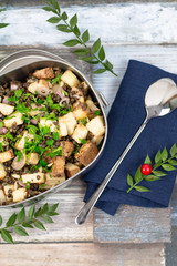 Salade végétalienne de lentilles aux pommes