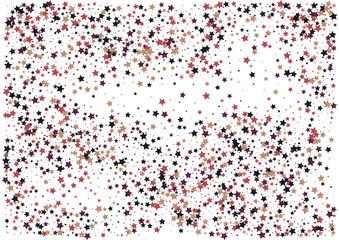 Festive color star confetti background. Abstract frame confetti texture for holiday, postcard, poster, website, carnivals, birthday and children's parties. Cover confetti mock-up. Wedding star layout