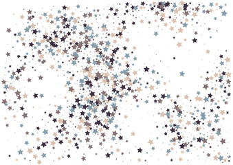 Festive color star confetti background. Abstract frame confetti texture for holiday, postcard, poster, website, carnivals, birthday and children's parties. Cover confetti mock-up. Wedding star layout