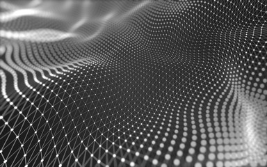 Abstract background. Molecules technology with polygonal shapes, connecting dots and lines....
