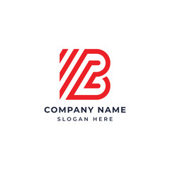 letter B monogram logo design