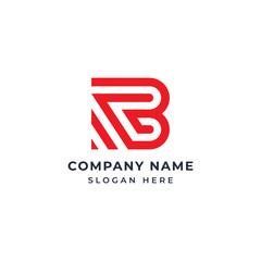 letter B monogram logo design