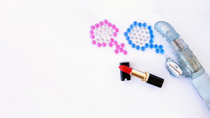 Toys only for adult. concept sex 18 with toys, preference for sex life