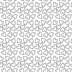 Obraz premium beautiful heart shaped seamless pattern with black background.