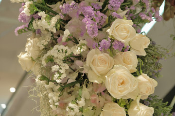 bouquet of white roses
