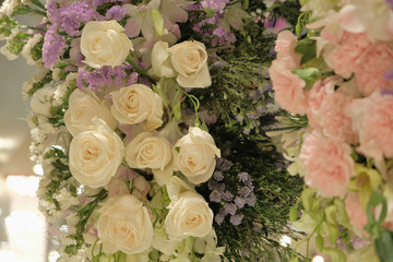 bouquet of white roses