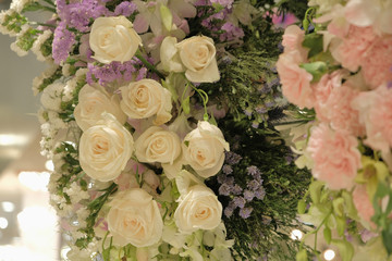 bouquet of white roses