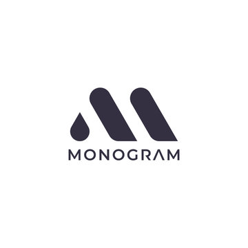 Letter M monogram logo design