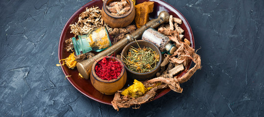 Selection healing herbs