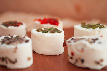 cheese with cream and chives