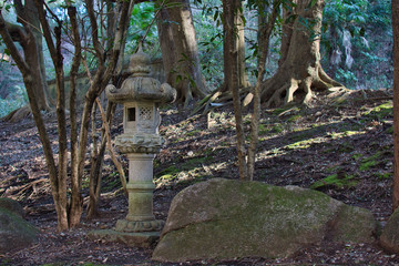 Chinese stone lantern stand 