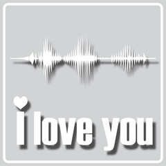 gray icon with the sound wave I love you