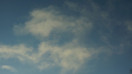 Cumulus and Cirrus clouds in a blue sky