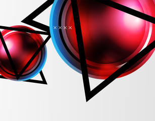 Abstract background - glossy glass bubbles, abstract sphere shapes. Vector Illustration For Wallpaper, Banner, Background, Card, Book Illustration, landing page