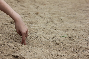 hand with sand