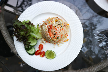 stir-fried rice with shrimp