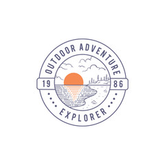 Outdoor adventure badge design