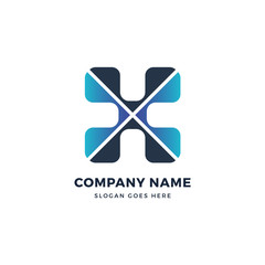 Creative X Letter vector logo icon design template. Abstract logotype concept element sign shape.