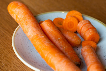 Carrots on plate