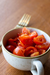 Tomatoes in cup
