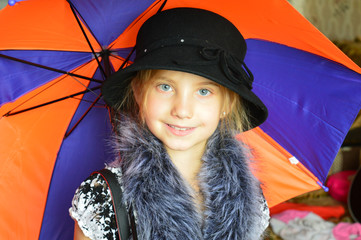 girl with umbrella