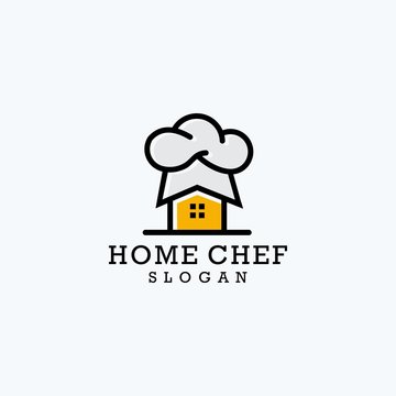 home chef/house chef  icon logo design vector download