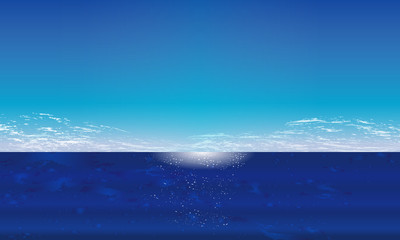 Sea and sky background illustration