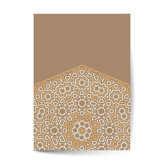 Luxury Premium cover design with mandala element for flyer, greeting card, book or invitation layout design