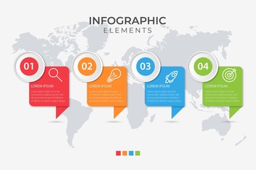 Presentation business infographic template with 4 options