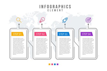 Presentation business infographic template with 4 options