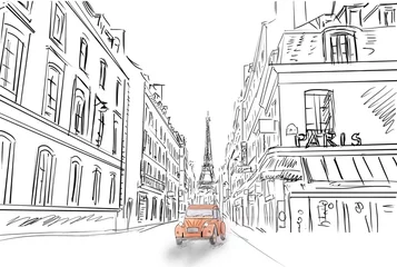 Straße in Paris - Skizzenillustration © ZoomTeam
