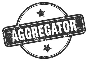 aggregator stamp. aggregator round vintage grunge sign. aggregator