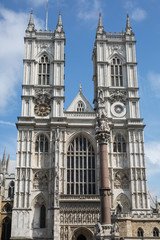 Fototapeta na wymiar Westminster Abbey, titled the Collegiate Church of Saint Peter, Gothic abbey church in the City of Westminster, London, England