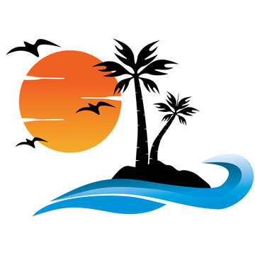 Beach Logo Tamplate Vector Ilustration