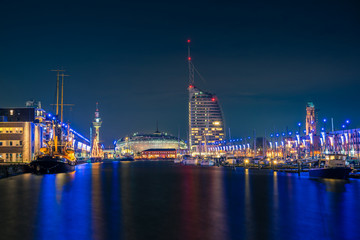 Nachts in den Bremerhavener Havenwelten