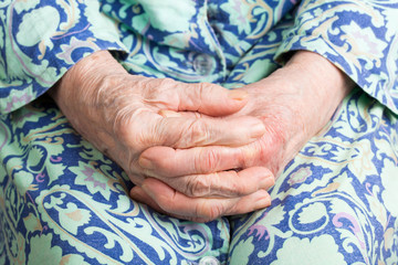 Hands of an old woman