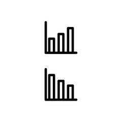 Chart, Statistic, Block Diagram Icon. Business Icon Set Vector Logo Symbol