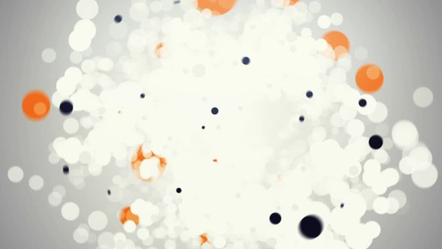 Futuristic magic circle bright light shiny bubble cloud effect decoration retro orange, white and black color wallpaper in animation